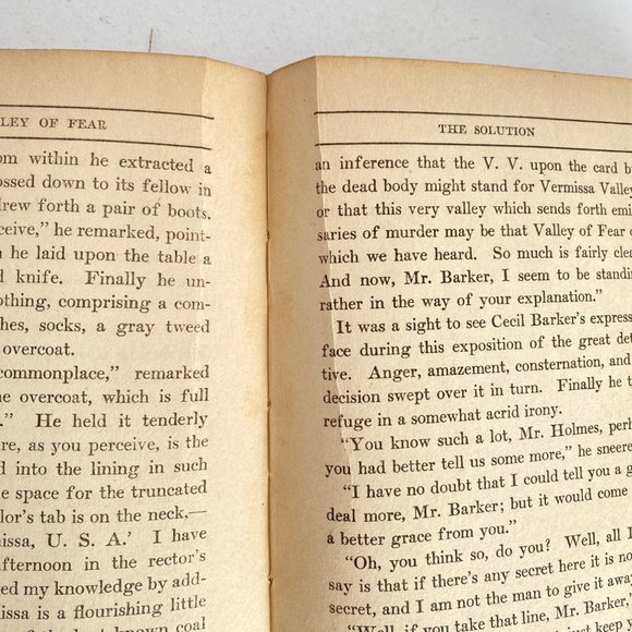 c1920 Sherlock Holmes Valley of Fear A Conan Doyle Hardbound Book Pub A.L. Burt - Picture 13 of 16